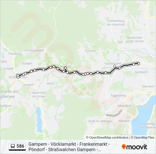 586 Bus Line Map