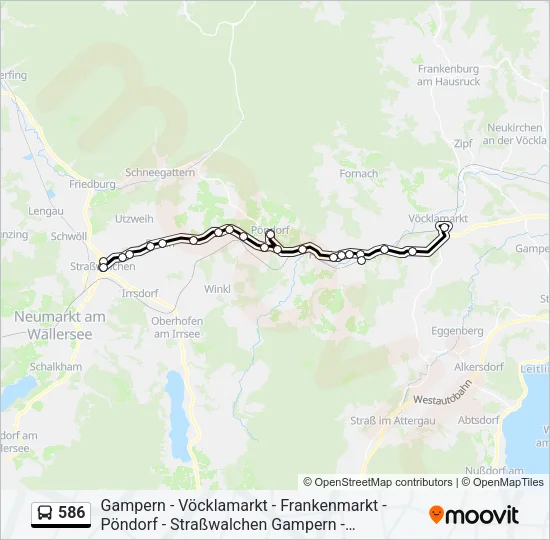 586 Bus Line Map