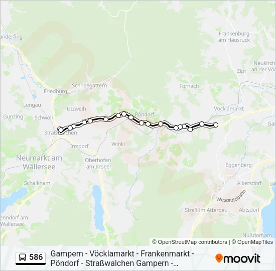 586 Bus Line Map
