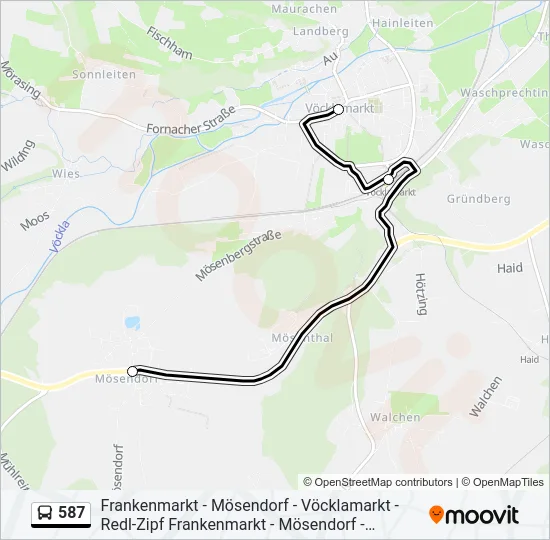 587 Bus Line Map