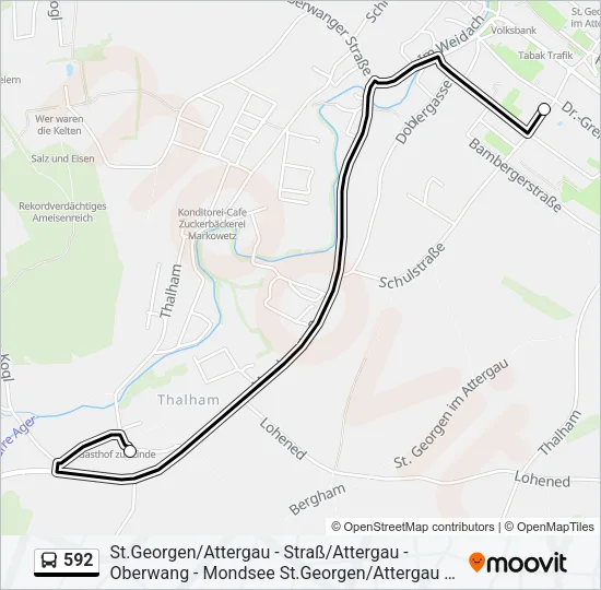 592 Bus Line Map