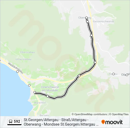 592 Bus Line Map