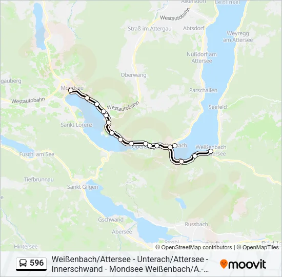 596 Bus Line Map