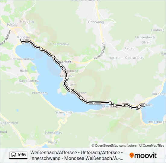 596 Bus Line Map