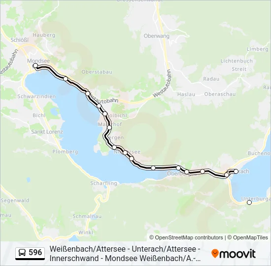 596 Bus Line Map