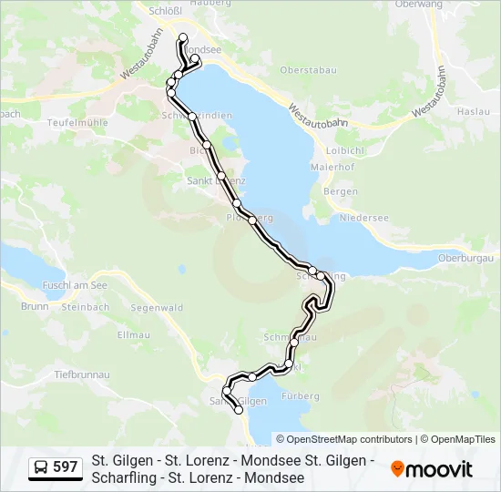 597 Bus Line Map