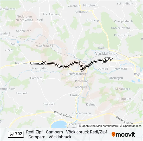 702 Bus Line Map