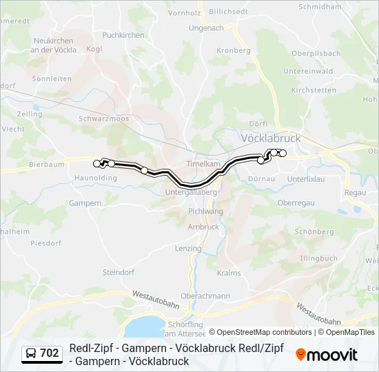702 Bus Line Map