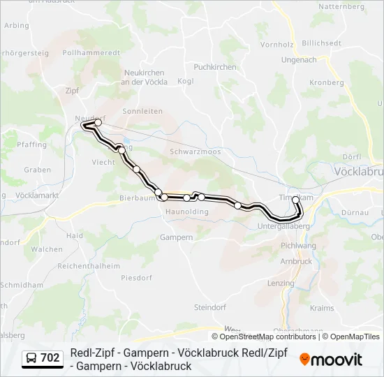 702 Bus Line Map