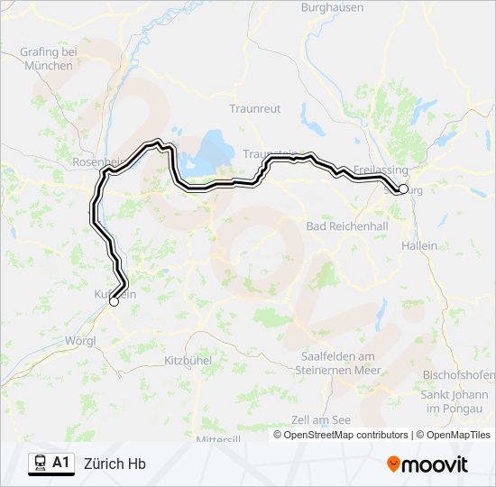 A1 Train Line Map