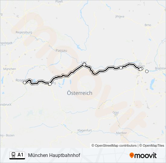 A1 train Line Map