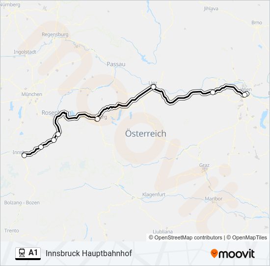 A1 Train Line Map