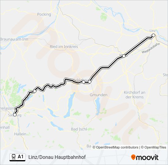 A1 Train Line Map