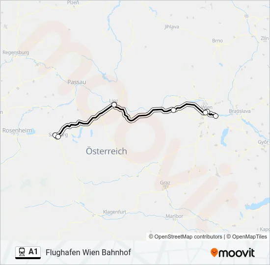 A1 Train Line Map