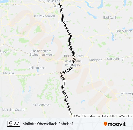 A7 train Line Map