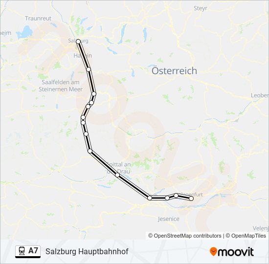 A7 train Line Map