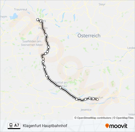 A7 train Line Map