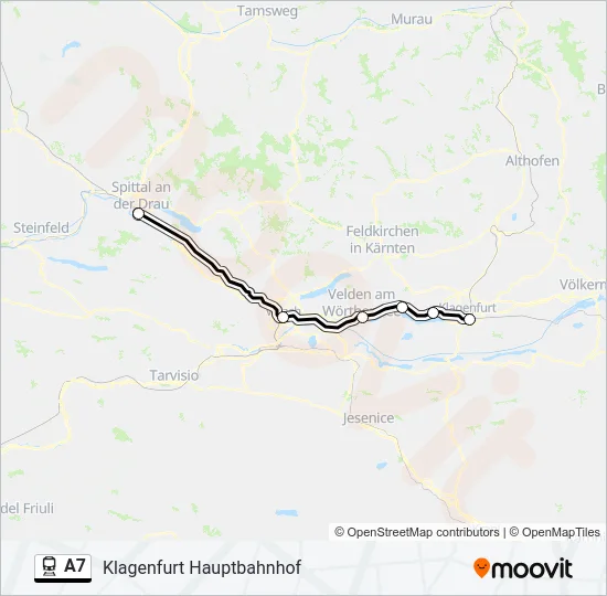 A7 Train Line Map