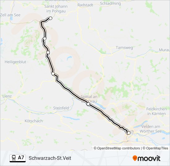 A7 train Line Map