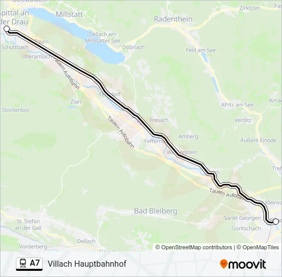 A7 Train Line Map