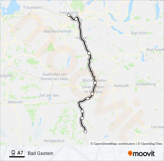 A7 Train Line Map
