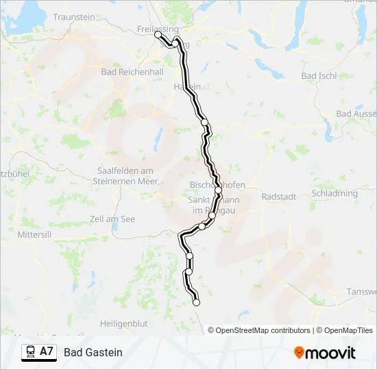 A7 Train Line Map