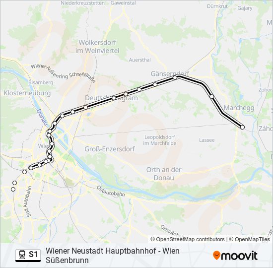 S1 train Line Map