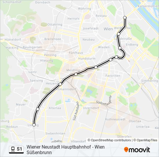 S1 train Line Map