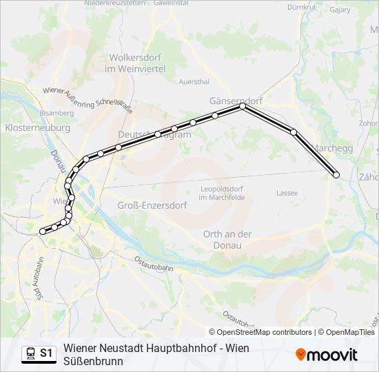 S1 train Line Map