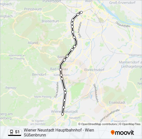 S1 Train Line Map