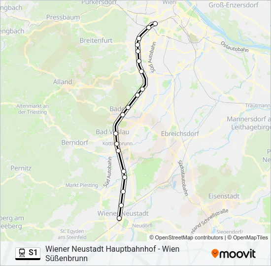 S1 Train Line Map