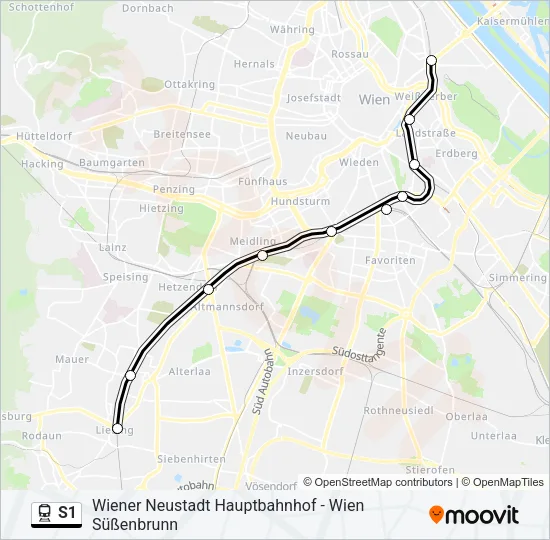 S1 Train Line Map