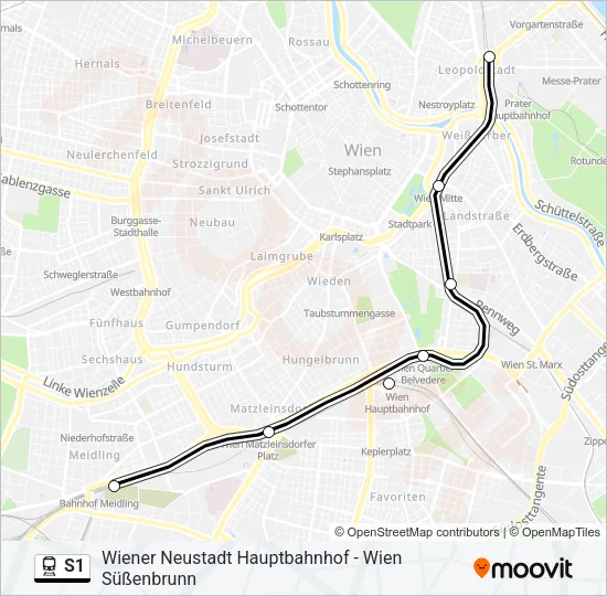 S1 Train Line Map