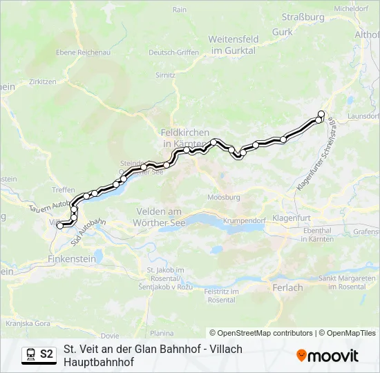 S2 Train Line Map