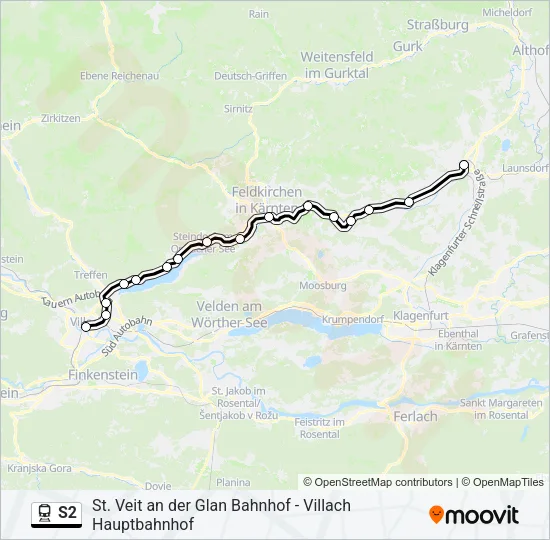 S2 Train Line Map