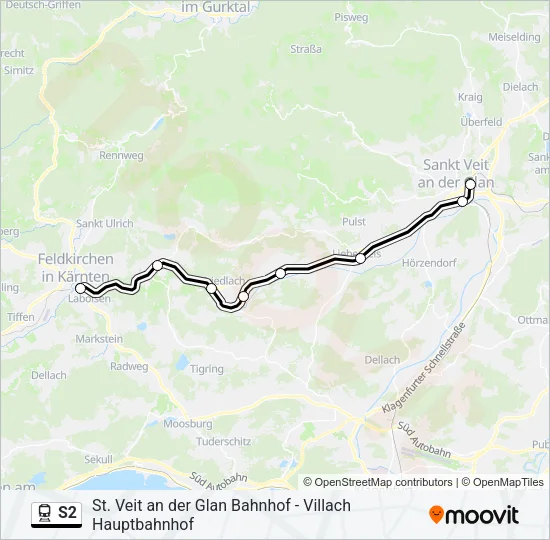 S2 Train Line Map