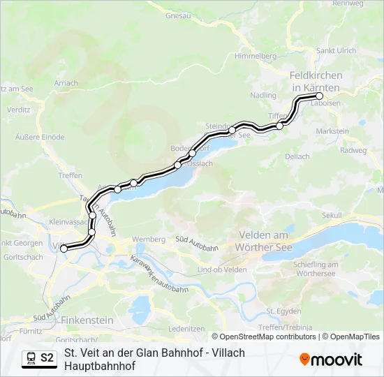 S2 Train Line Map