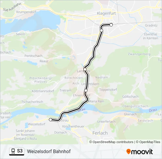 S3 Train Line Map