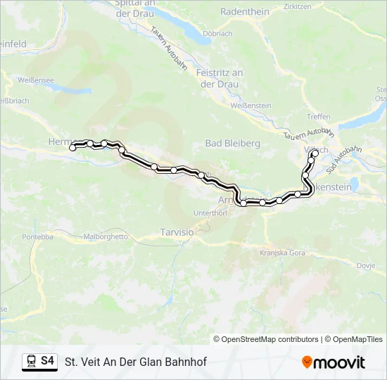 S4 Train Line Map