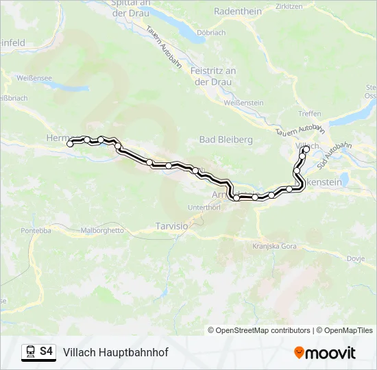 S4 Train Line Map