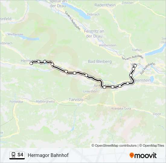 S4 Train Line Map