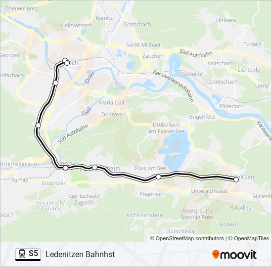 S5 train Line Map