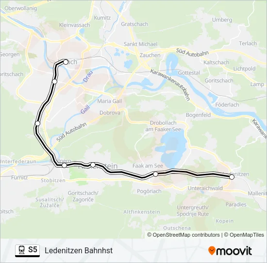 S5 Train Line Map