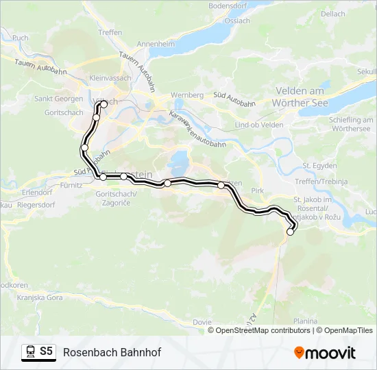 S5 Train Line Map