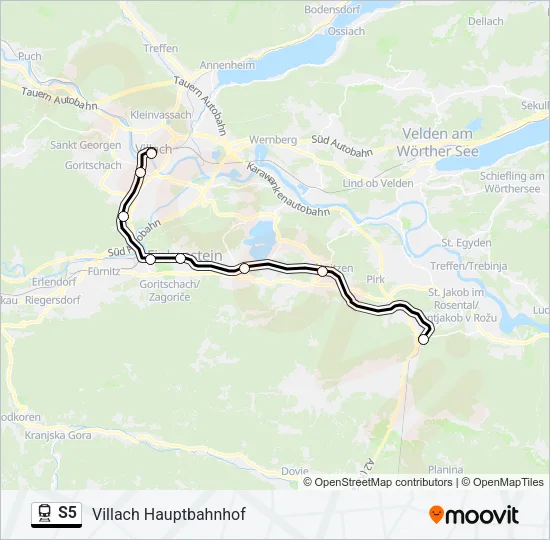 S5 Train Line Map