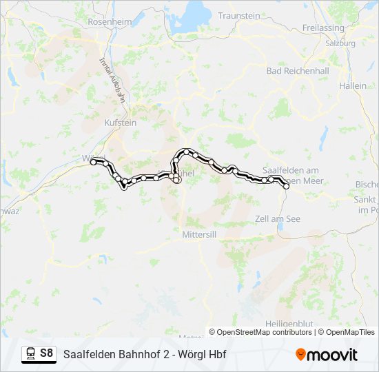 S8 Train Line Map