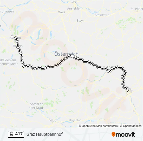 A17 Train Line Map