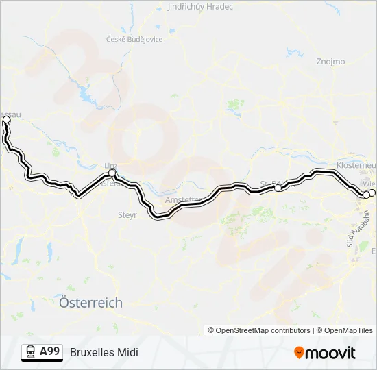 A99 Train Line Map