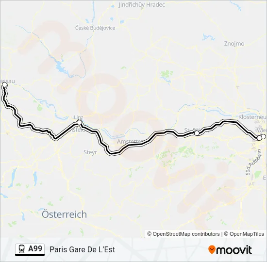 A99 Train Line Map