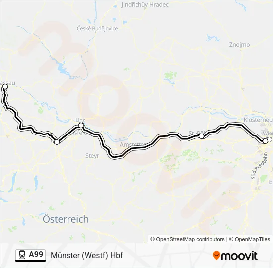 A99 Train Line Map